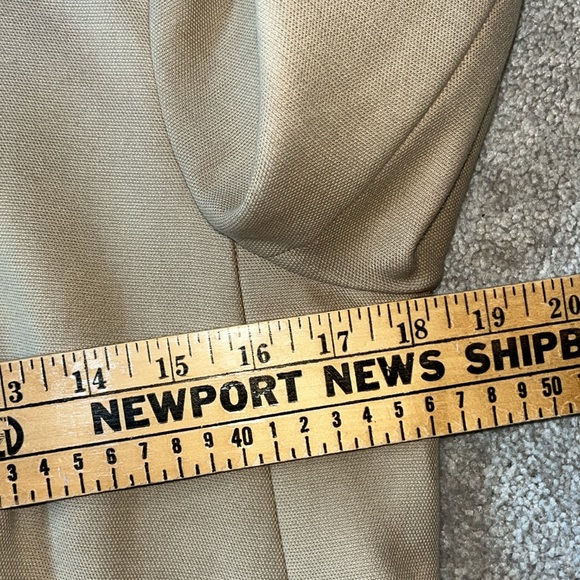 Talbots Camel Knit One Button Closure Blazer Size 6 - Picture 8 of 9